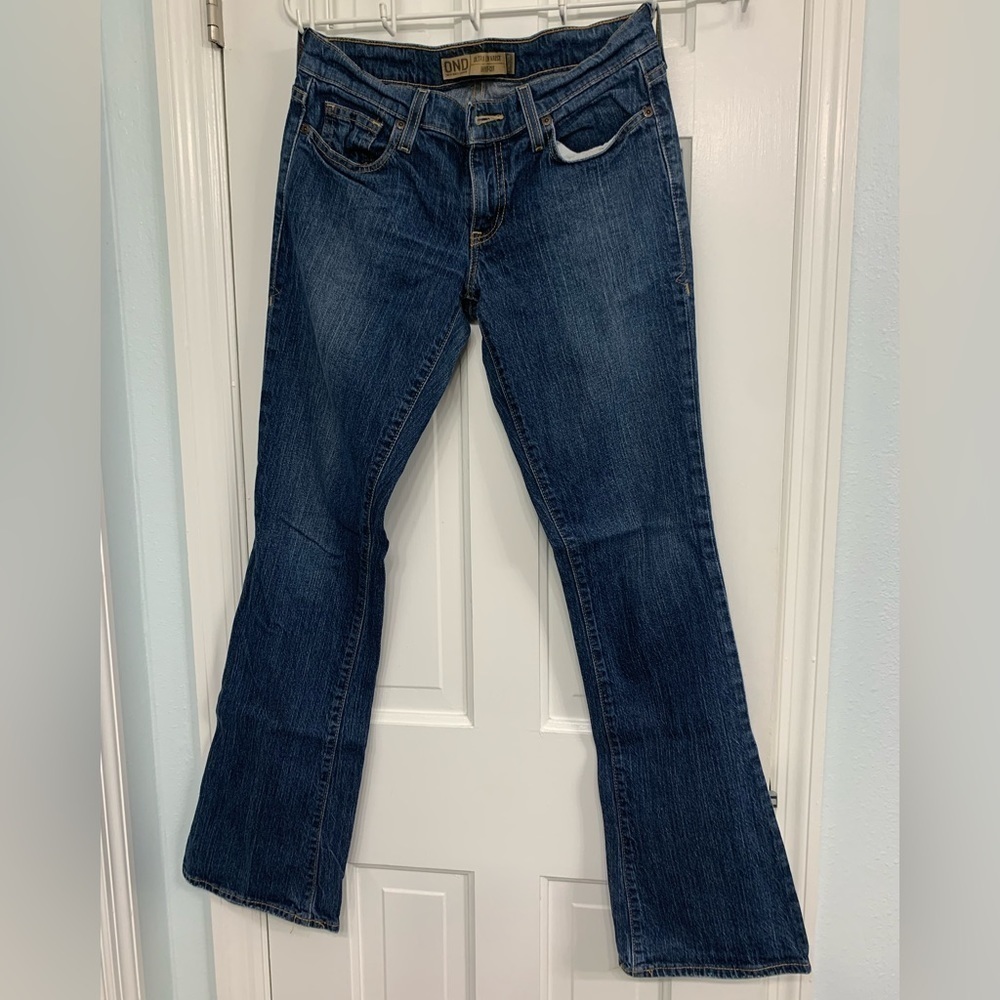 Old Navy Ultra Low Waist Boot Cut Jeans Size 6L Cowgirl Weatern Stretch Classic